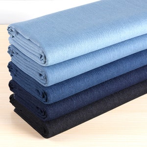 Heavy Blue Denim Fabric, Washed Denim Fabric, Cotton Denim