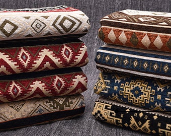 Bohemian Fabric, Chenille Fabric, Thick Fabric, Retro Fabric, Ethnic Fabric, Upholstery Fabric, DIY cloth, Sofa Cover, By the Yard
