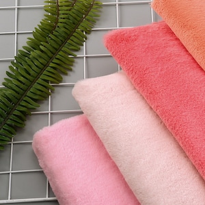 Imitation Rex Rabbit Fur Fabric, Artificial Wool Fabric, Super Soft Plush Fabric, Thick Fabric, Counter Fabric, DIY Fabric, By The Half Yard