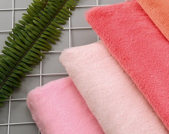 Imitation Rex Rabbit Fur Fabric, Artificial Wool Fabric, Super Soft Plush Fabric, Thick Fabric, Counter Fabric, DIY Fabric, By The Half Yard