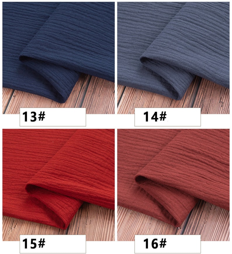 Double Gauze Fabric Cotton Gauze Fabric Crinkle Cotton Etsy