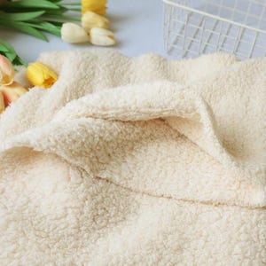 Sherpa Fabric, Warm Lamb Wool Fabric, Lamb Faux Fur, Winter Fabric, Blanket Sherpa, Jacket Lining Fabric, Fleece Fabric, By The Half Yard