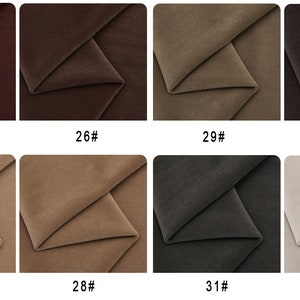 May include: A collection of eight fabric swatches in various shades of brown, beige, and gray. The swatches are arranged in two rows of four, with each swatch labeled with a number.