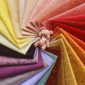 Mini Bears Fabric Teddy Bears Miniature For Teddy Bear Making 36x25cm (14”x10”)，Antique Fabric,Retro Short Plush fabric, Soft Fabric
