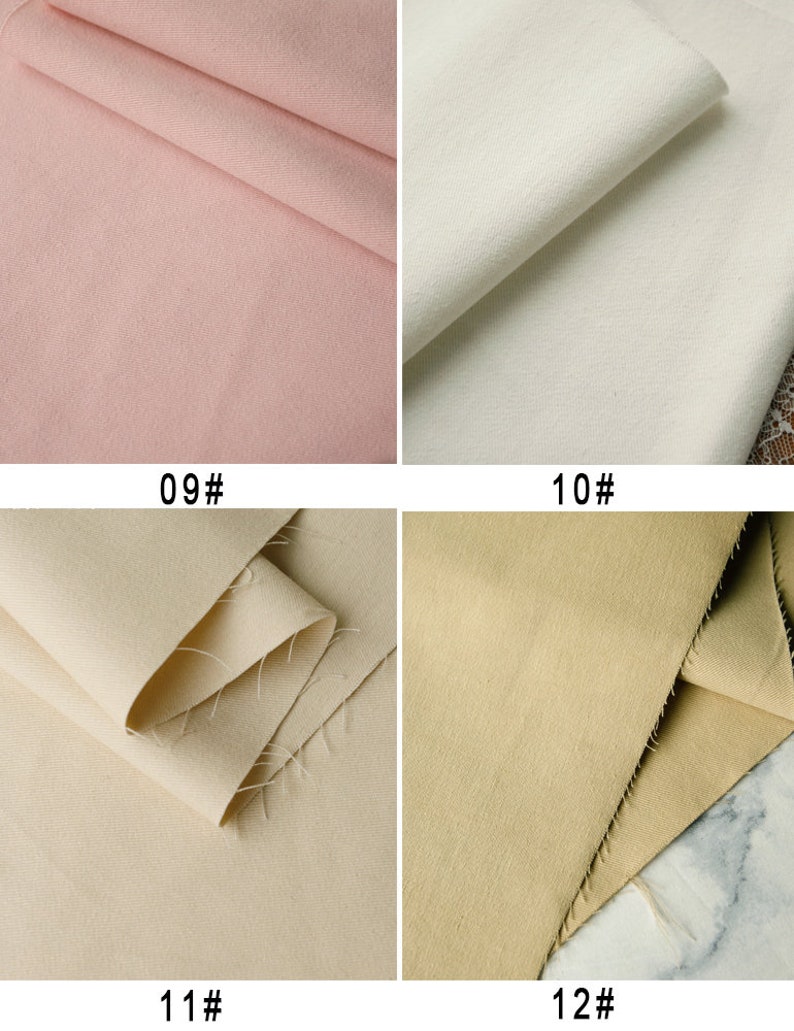 Washed 100 Cotton Fabric Solid Color Cotton Fabric Thick Etsy