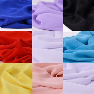 Chiffon Stof, Polyester Chiffon, 59'' Brede Chiffon, Kleding stof, Decoratie Stof, Ambachten Stof, op maat gesneden
