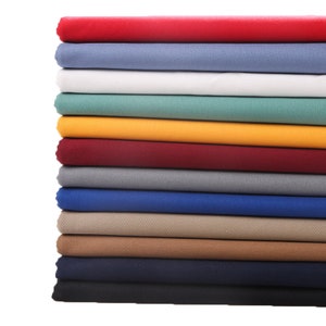 Massiver Baumwollstoff, Bekleidungsstoff, dicker Stoff, Twillstoff, Mantelstoff, Hosenstoff, Schwarz, Rot, Weiß, Meterware
