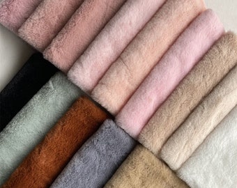 Teddyberen stof zachte stof voor speelgoed knuffeldier maken 32cm x 24cm (12 "x 9"), gladde pluche textuur doek, DIY handgemaakte poppen doek