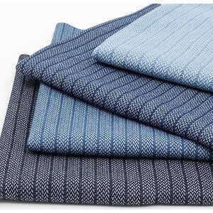 Cotton Herringbone Pattern Denim Fabric, Blue Denim Fabric, Vintage ...