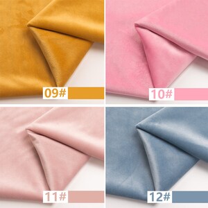 May include: Four fabric swatches in different colors: mustard yellow, pink, light pink, and light blue. The swatches are labeled with numbers 09, 10, 11, and 12.