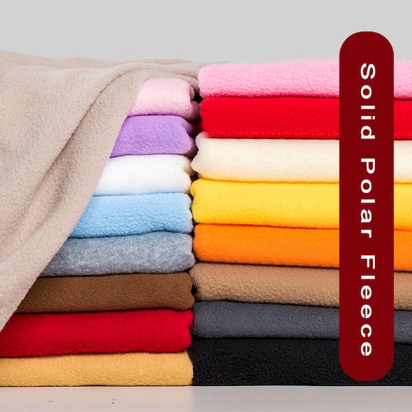 Polar Fleece Fabric, Anti Pill Fabric, Solid Polar Fleece, Soft Fleece Fabric,  Sewing Fabric, Blanket Fabric, By The Half Yard