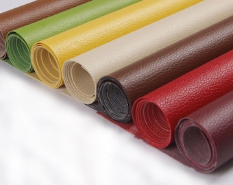 Self-Adhesive Leather Fabric,  Faux Leather Fabric, Artificial Leather, Thick Fabric, DIY Cloth, Leather Sheets,  By The Half Yard