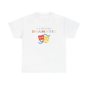 Dramatic Masks Unisex Cotton Tee - Theater Student Shirt