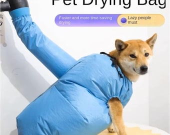 Pet Drying Bag: Portable Dog Cat Grooming Blow Dryer Pouch