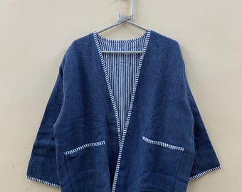 Chaqueta unisex de algodón TNT / Prenda exterior bohemia de gran tamaño / Chaqueta llamativa / Bata corta ligera de verano / Ropa de festival / Regalo para mujer