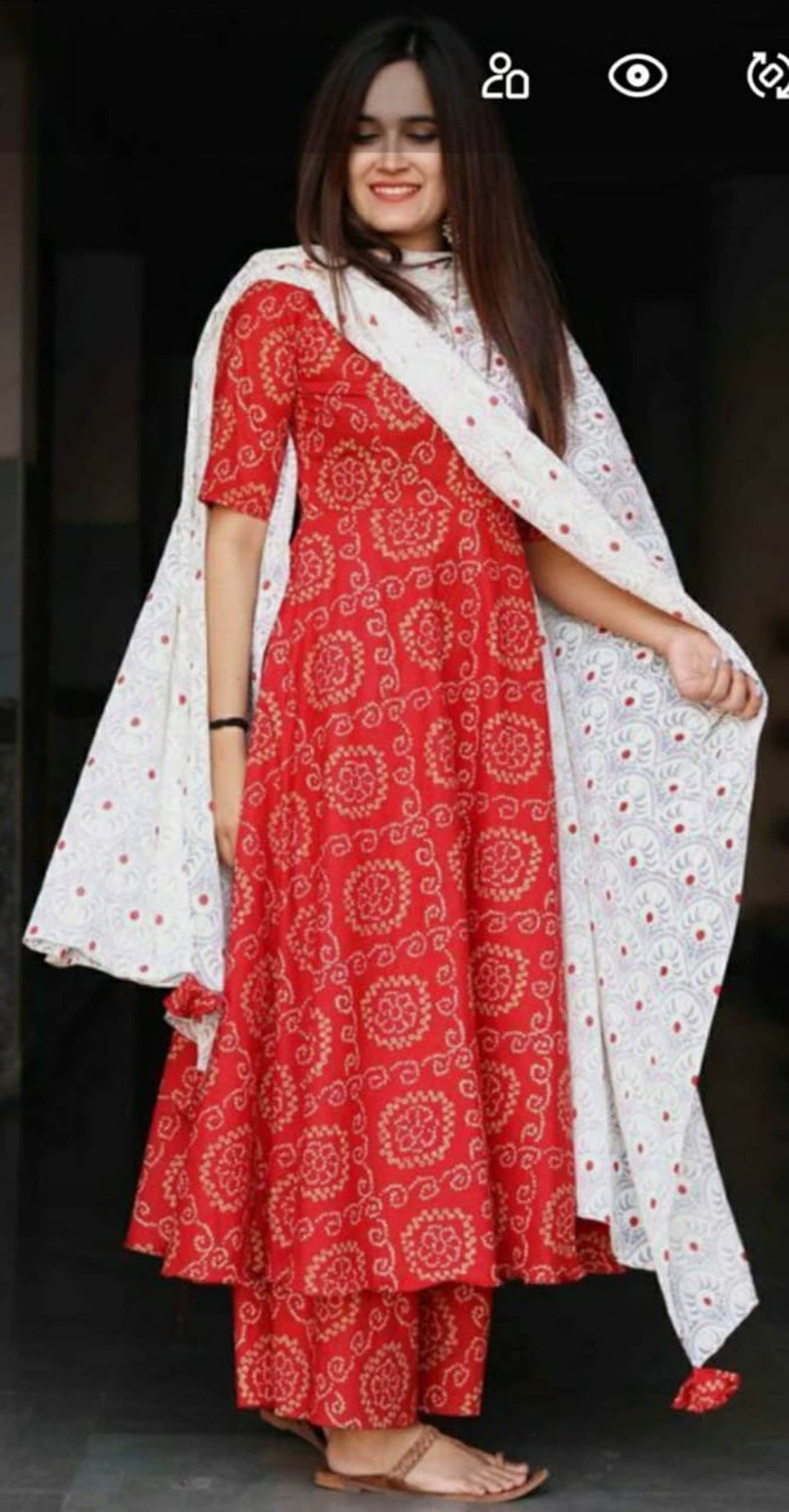 Women Kurta Palazzo Set With Dupatta 