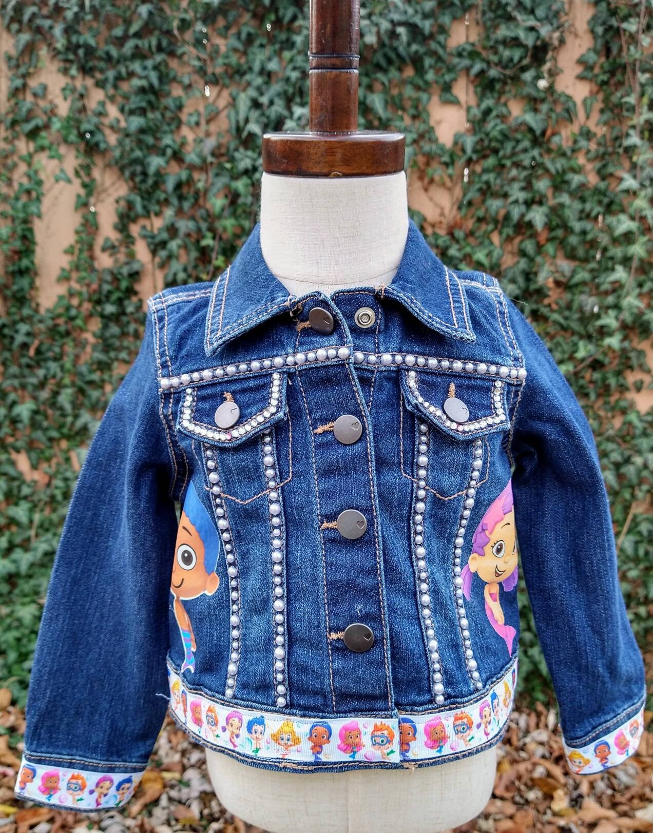 bubble sleeve denim jacket