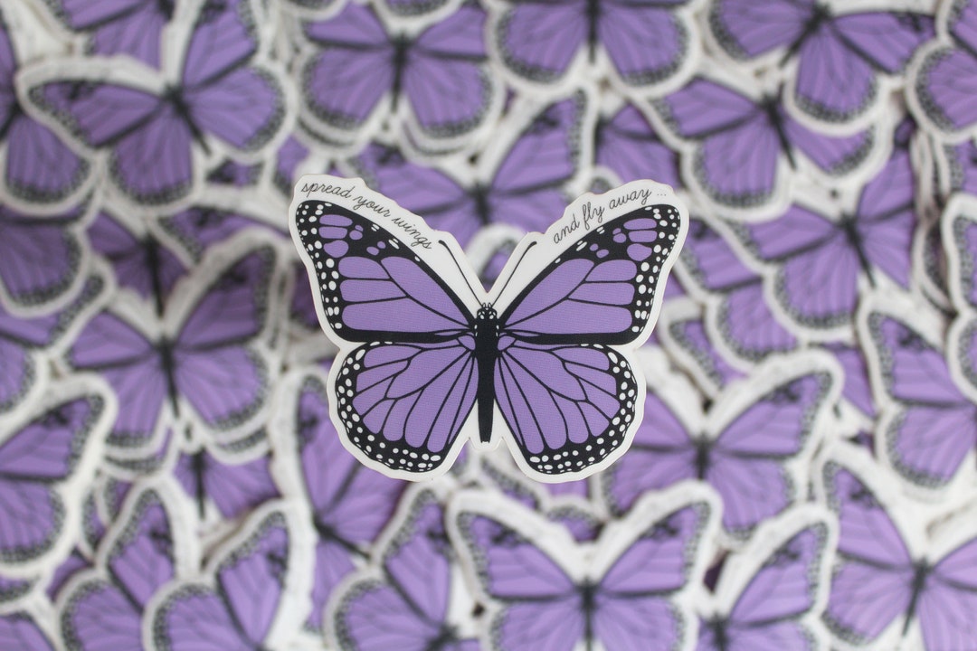 Transparent Vinyl Butterfly Sticker - Etsy UK