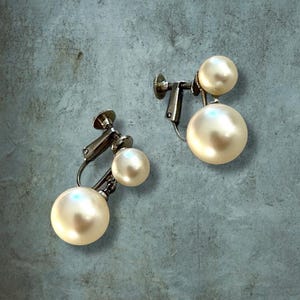 Faux Pearl Earrings BY JUDY LEE/Screw Backs