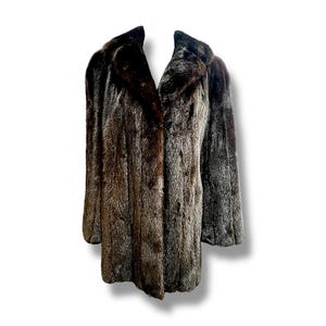 BLACKGLAMA World&#39;s Finest Dark Ranch Mink Coat/Swing Style/SZ Medium to Large/Like New