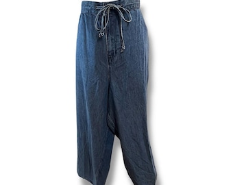 LORD & TAYLOR High Waist Wide Leg Jeans und Kordelzugbund, Größe 2X