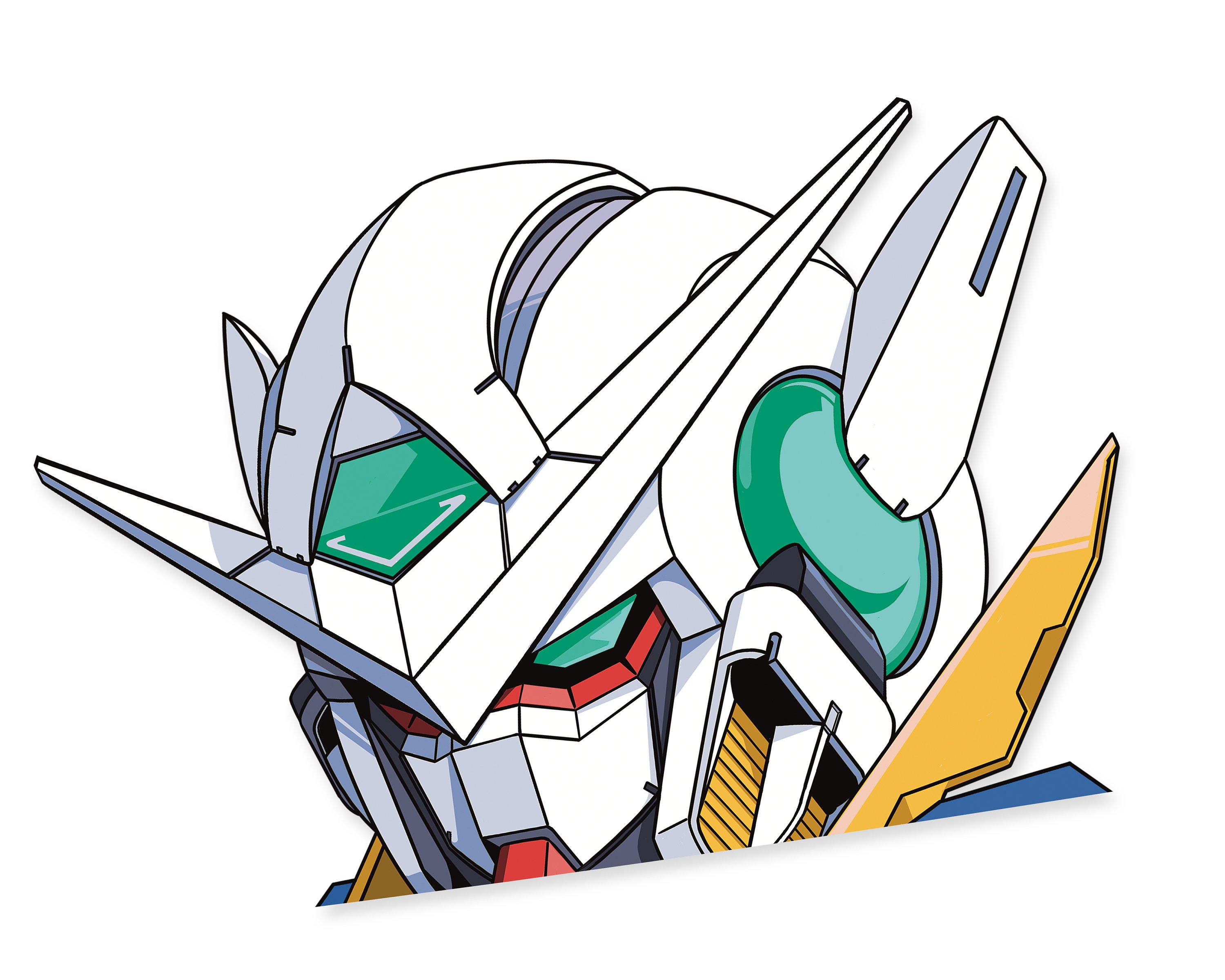 Gundam Exia Peeker Sticker - Etsy