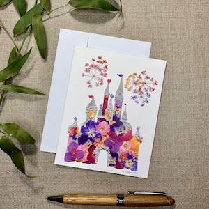 | de cartes de fleurs pressées Château enchanté