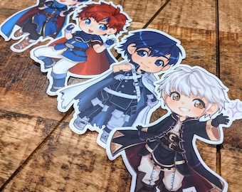 Fire Emblem-vinyl personagestickers [ Marth Roy Chrom Robin ]