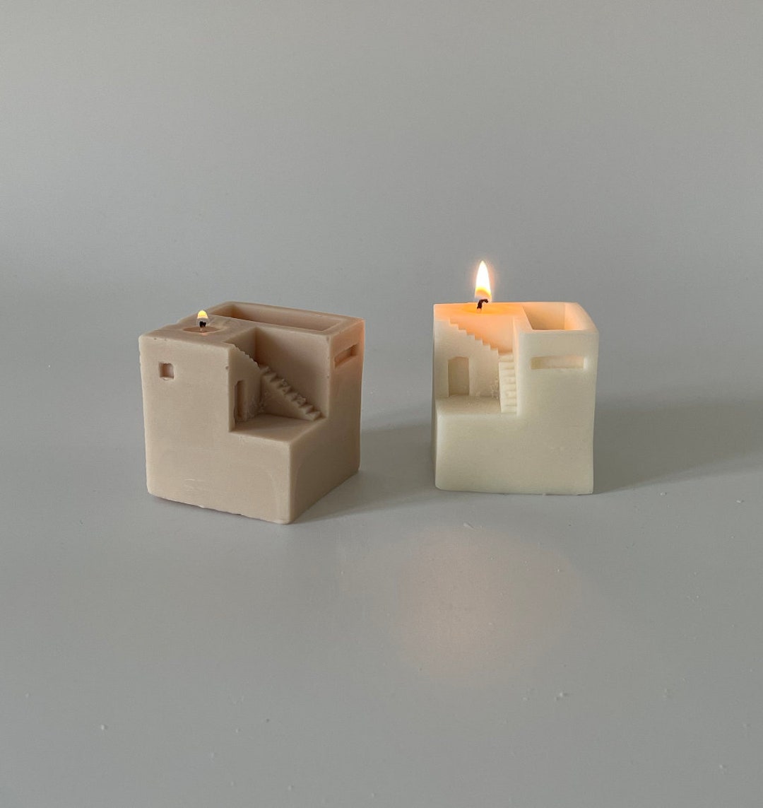 Little House Candles Set of 2 Architecture Candles House Etsy