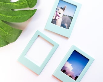 Blue Magnet Frame - Convertible Photo frame | Polaroid magnet | Photo magnet | Instax mini frame | Instax magnet