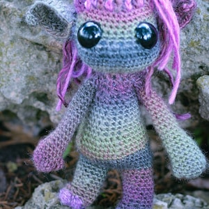 Thistle inspired alien gremlin amigurumi plush sculpture