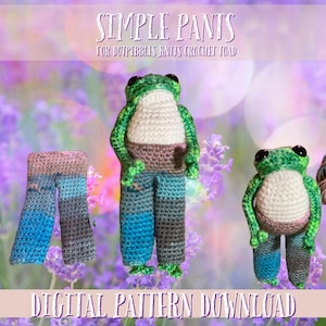 Simple pants for crochet toad frog DIGITAL PATTERN ONLY