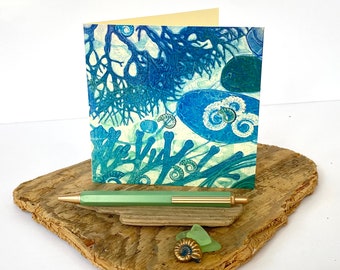 Shell Greeting Card Handmade Summer Card - Etsy