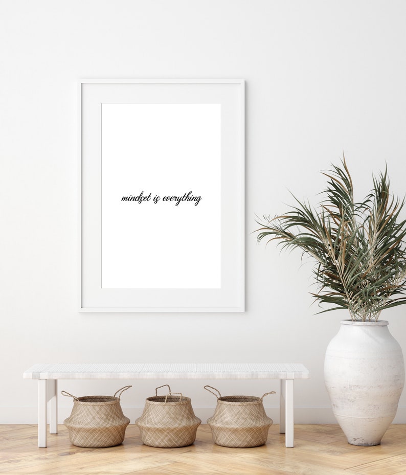Mindset is Everything Print Printable Wall Art Printable Etsy