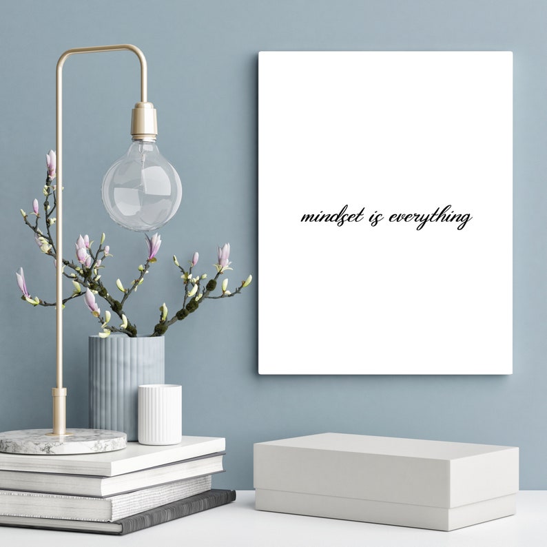 Mindset is Everything Print Printable Wall Art Printable Etsy