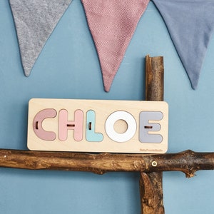 Personalized Name Puzzle: Montessori Wooden Toy, Nursery Decor