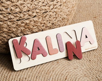 Custom Wooden Name Puzzle, Baby Shower Gift