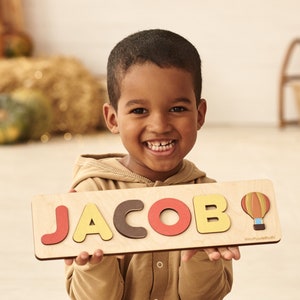 Personalize Decor Gifts for Kids, Wooden Personal Puzzle Montessori Toys for Child, Gift for Kids Nursery decor for Boys and Girls