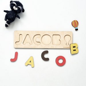Personalized Name Puzzle: Wooden Toddler Toy, Nursery Decor