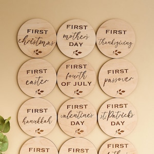 Tarjetas baby milestone holidays - Primera foto de Pascua Prop - Baby Shower Gift - Nursery Decor