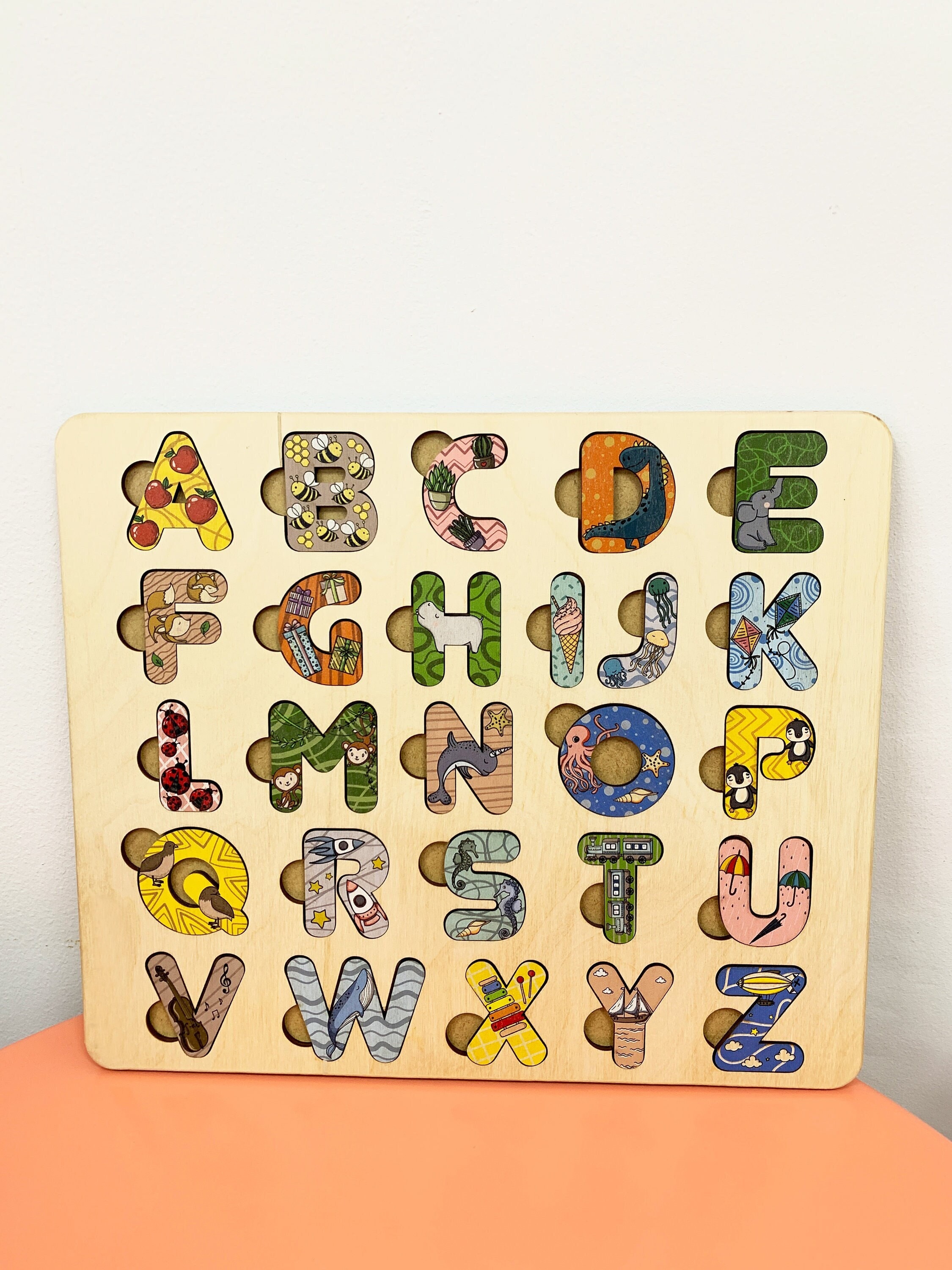 wooden alphabet puzzle, alphabet puzzle, Iquandon dinosaur puzzle, wooden  ABC puzzle, ABC puzzle, games and puzzles, Dinosaur puzzle, toys