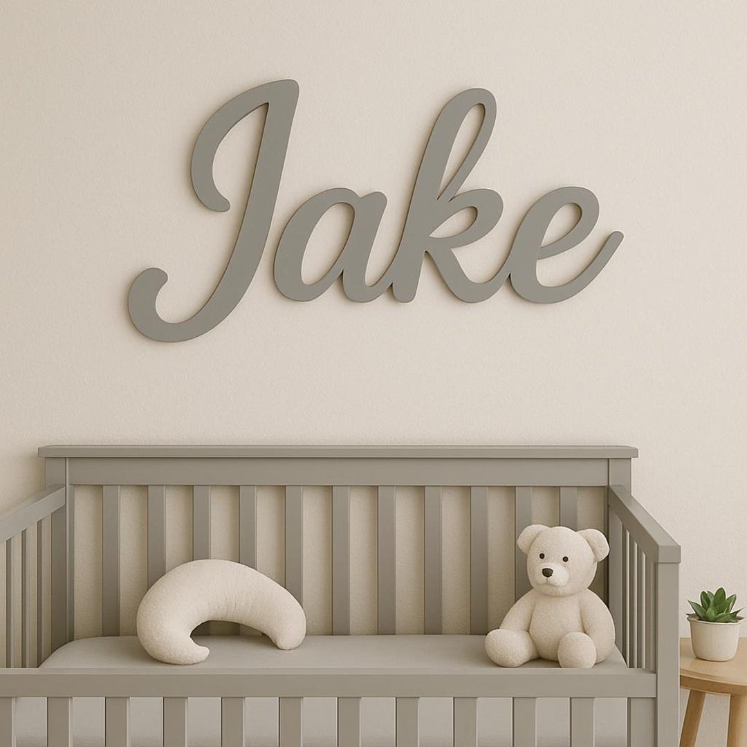 Personalized Nursery Decor - Custom Wooden Name Sign 8"- 35" WIDE ...