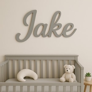 Personalized Nursery Decor - Custom Wooden Name Sign 8&quot;- 35&quot; WIDE - Kids Room Decor, Baby Shower Gift - Gender Neutral For Baby Girl or Boy
