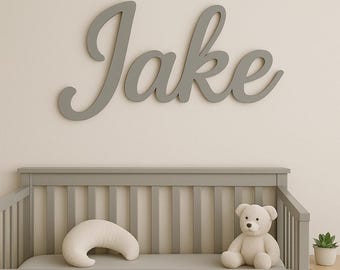 Decoración infantil personalizada - Letrero de madera con nombre personalizado de 20 a 89 cm de ancho - Decoración para habitación infantil, regalo para baby shower - Género neutro para bebé niña o niño