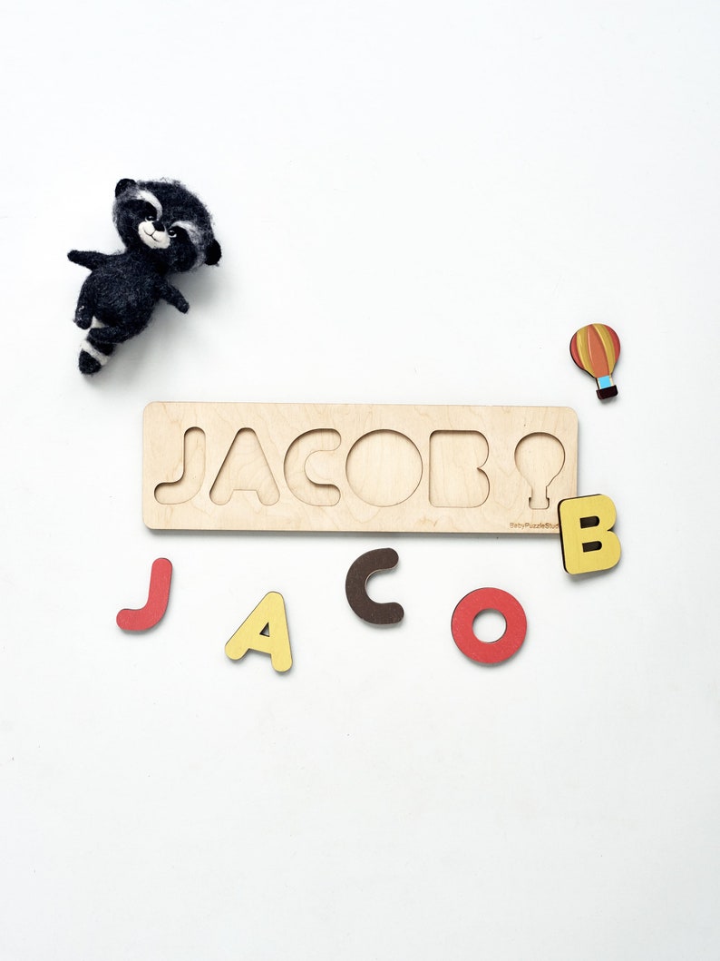 Personaliseer decorcadeaus voor kinderen, houten persoonlijke puzzel Montessori speelgoed voor kinderen, cadeau voor kinderkamer decor voor jongens en meisjes afbeelding 6