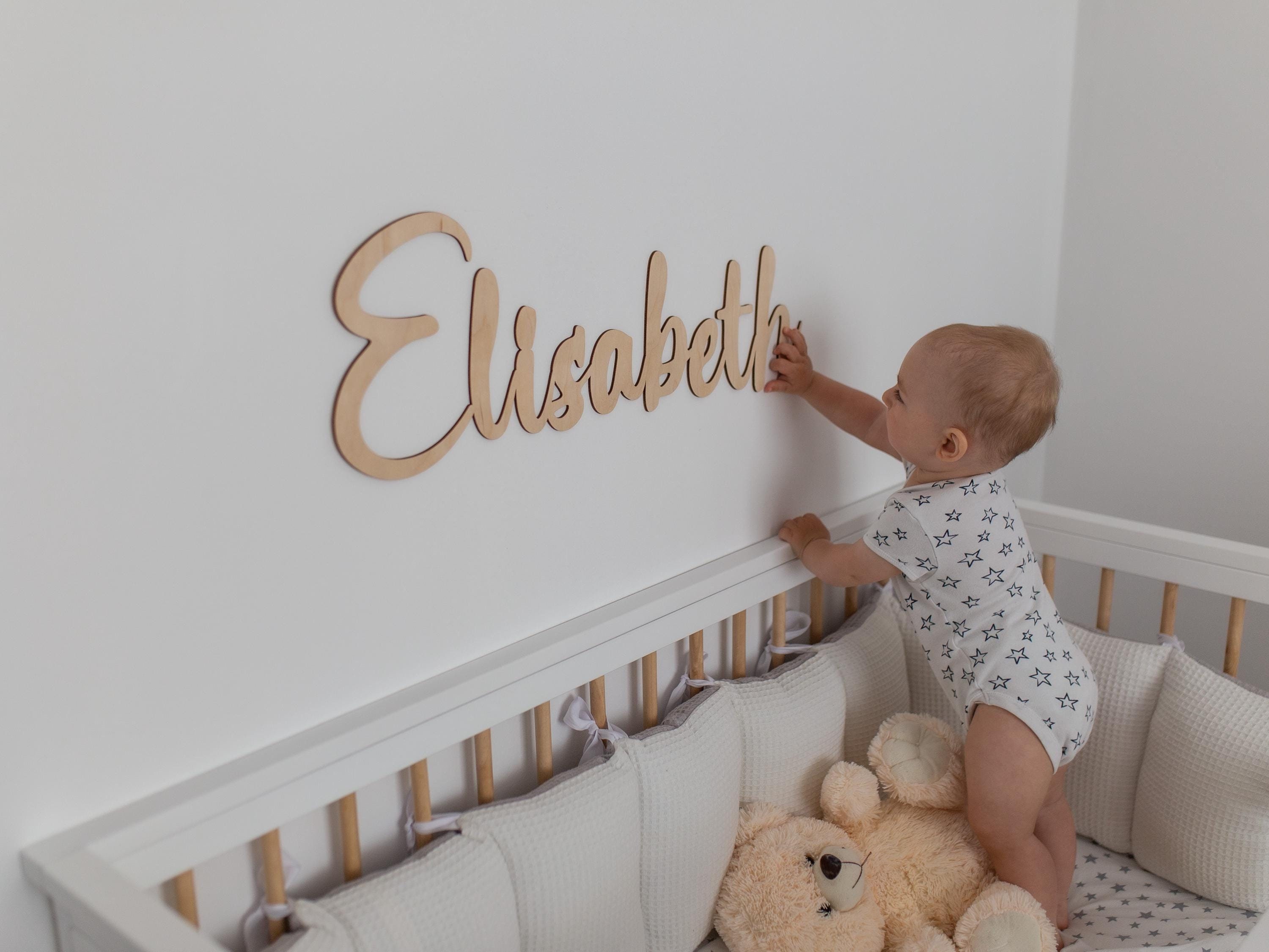 Baby Girl Room Decor Custom Wooden Nursery Name Sign, Boho Nursery