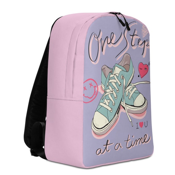 Pink Backpack for Women Colorful Back Pack Purse Minimal 
