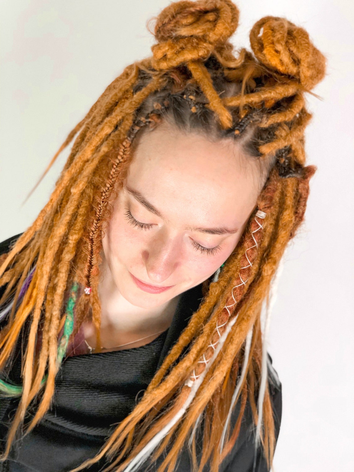 Ginger Synthetic Crochet Dreads Double End or One End Orange Etsy