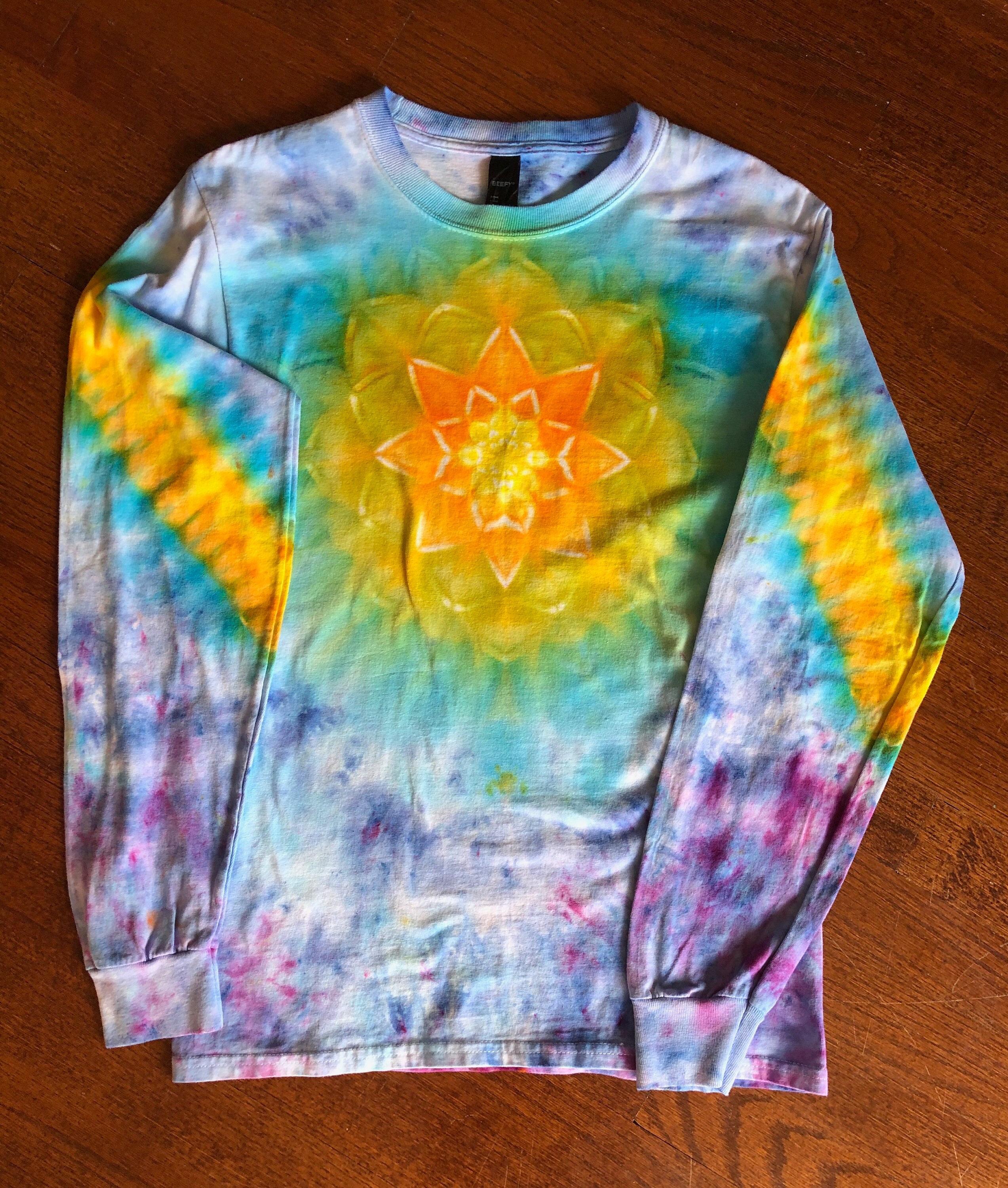Sunny lotus flower tiedye Etsy