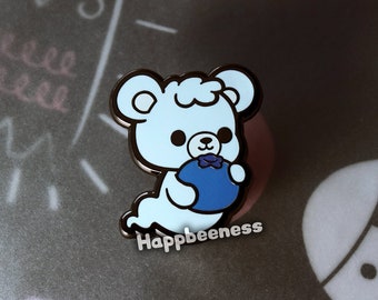 Blueberry Bear Ghost Enamel Pin